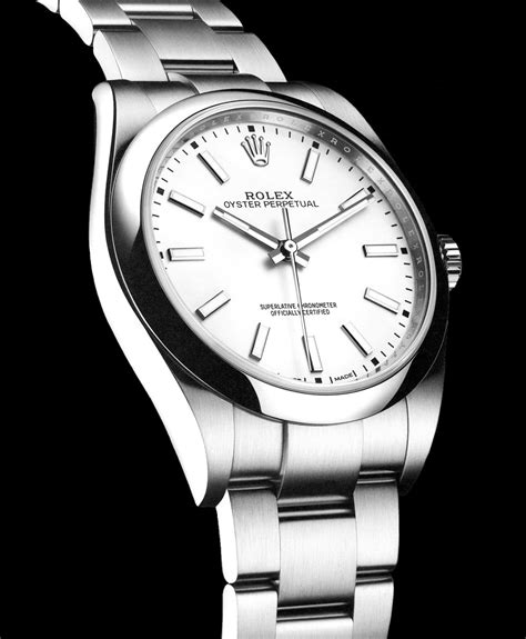 rolex oyster perpetual oro con quadrante bianco|orologio rolex oyster perpetual.